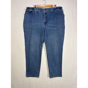 Vintage Aesthetic Lee Side Elastic Waist Jeans Womens 24W Medium Blue Denim